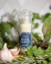 Load image into Gallery viewer, Basil Garlic – Herb-Infused Sea Salt Grinder