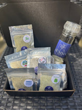 Load image into Gallery viewer, Seasoning Salt Variety Box 5 pack with Glass Grinder
