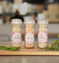 Load image into Gallery viewer, Heat Lover’s Inferno Pack – 3 Gourmet Spicy Salt Grinders

